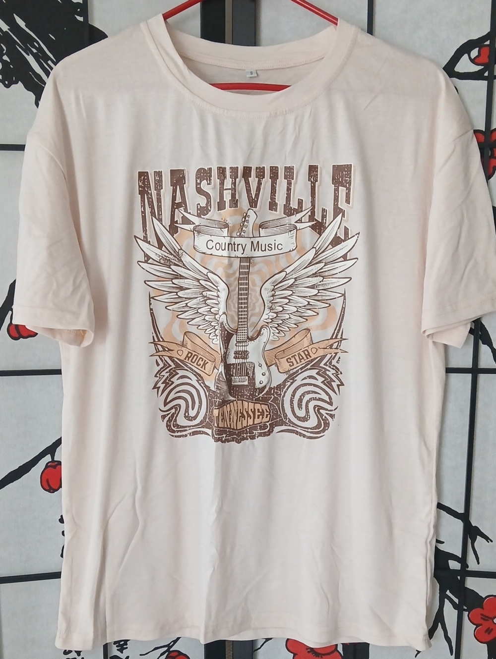 NWOT Nashville Country Music Graphic Tee - Light Cream